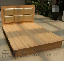 木质单人床 2000*1200*400